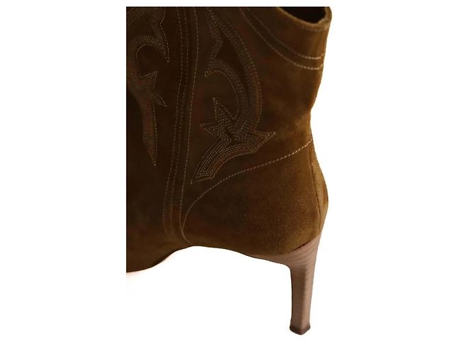 Bottines Ba&Sh en daim camel taille 39 - vue 5