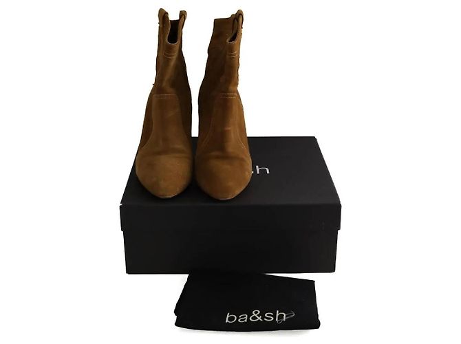 Bottines Ba&Sh en daim camel taille 39 - vue 7