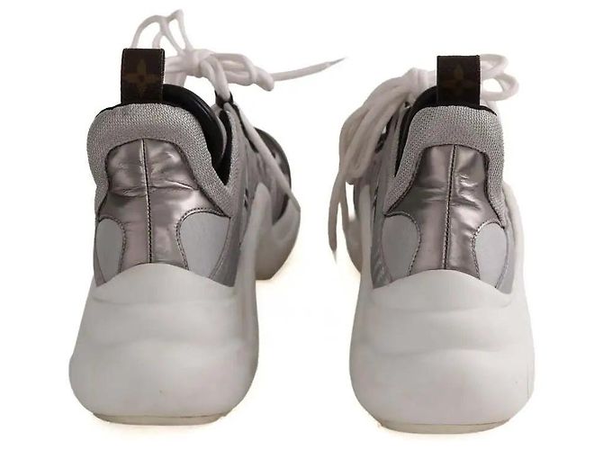 Sneakers Louis Vuitton in pelle bianca Bianco - vista 2
