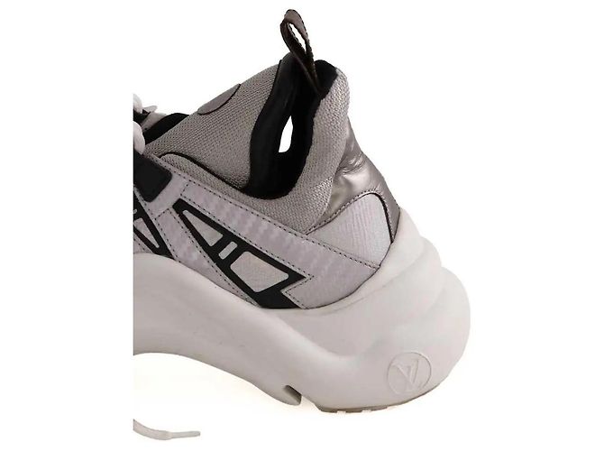 Sneakers Louis Vuitton in pelle bianca Bianco - vista 4