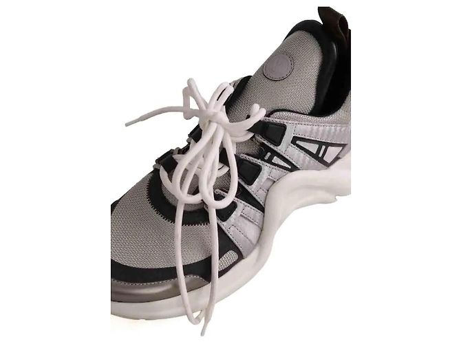 Sneakers Louis Vuitton in pelle bianca Bianco - vista 5