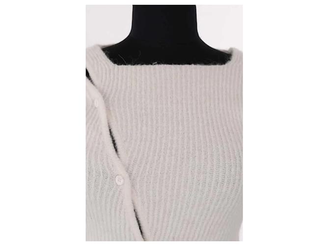 Jacquemus Strickjacke aus Wolle weiß - Ansicht 2