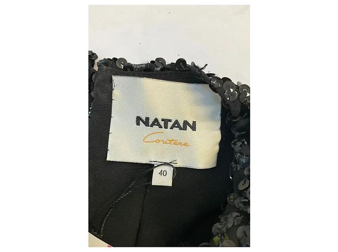 Autre Marque Camicetta Natan nera con paillettes Nero - vista 5