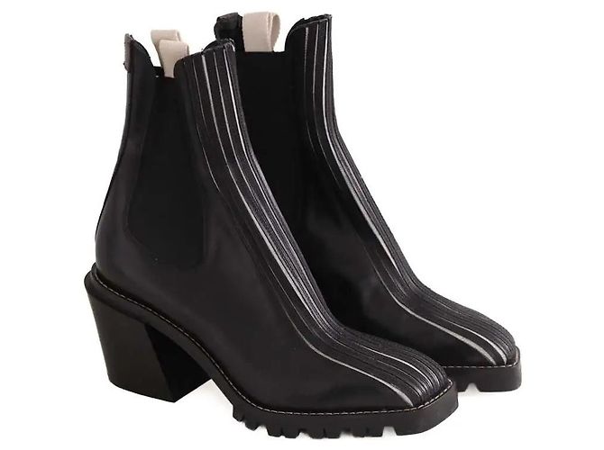 Louis Vuitton Lederstiefel Schwarz Größe 40 - Ansicht 3