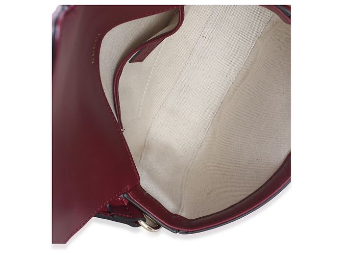 Borsa a tracolla piccola Gucci Red Soft Calfskin Horsebit 1955 Rosso - vista 5