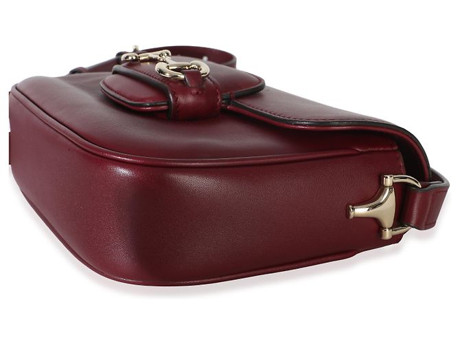 Borsa a tracolla piccola Gucci Red Soft Calfskin Horsebit 1955 Rosso - vista 6
