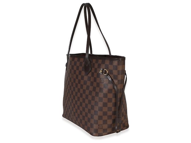 Louis Vuitton Damier Ebene Canvas Neverfull MM Marrone - vista 3