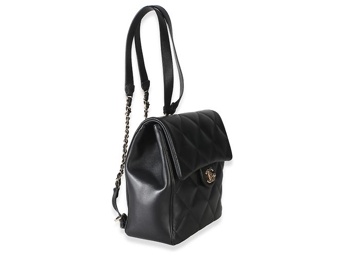 Gabrielle Zaino Chanel Black Quilted Lambskin CC Easy Carry Nero - vista 2
