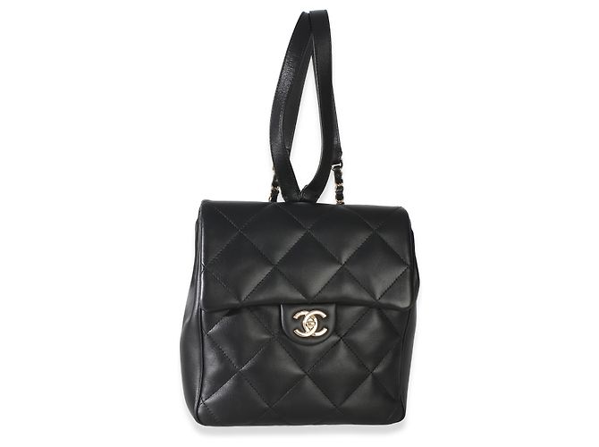 Gabrielle Zaino Chanel Black Quilted Lambskin CC Easy Carry Nero - vista 4