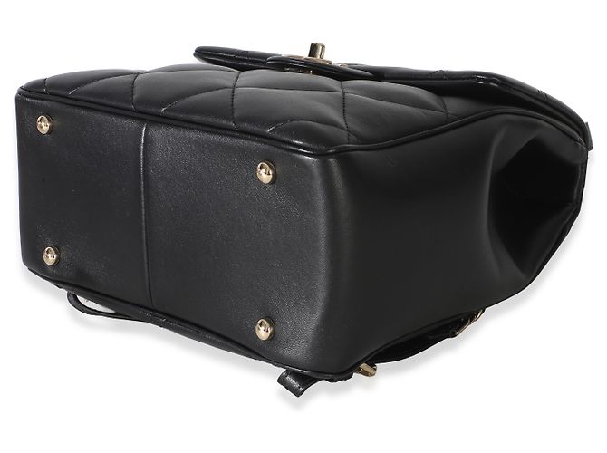 Gabrielle Zaino Chanel Black Quilted Lambskin CC Easy Carry Nero - vista 7