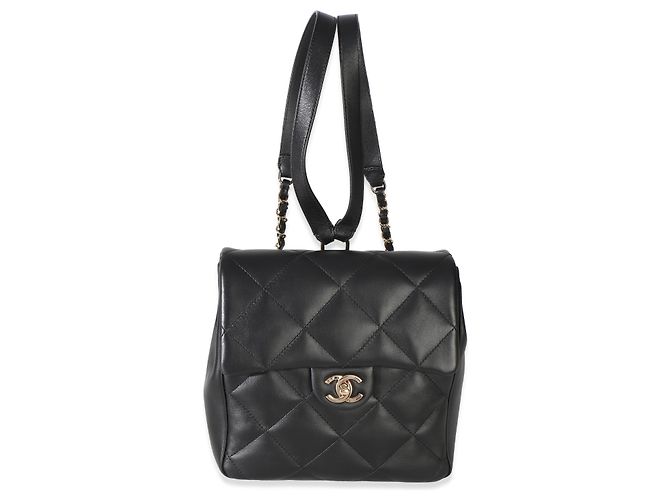 Gabrielle Zaino Chanel Black Quilted Lambskin CC Easy Carry Nero - vista 8