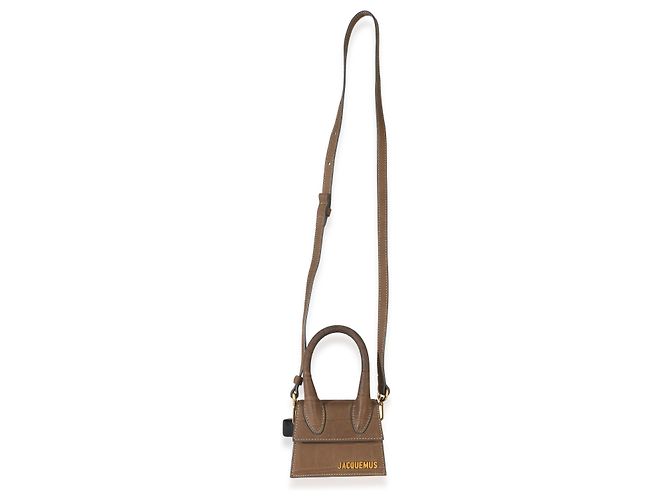 Le Chiquito Jacquemus in scamosciato marrone con stampa coccodrillo - vista 5