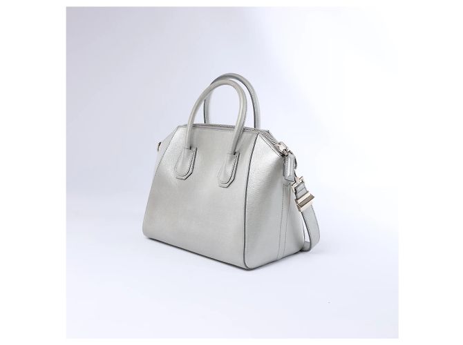 Borsa a mano 2Way in pelle Givenchy Antigona Argento Nero - vista 3