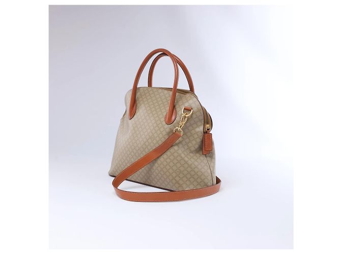Céline Borsa a 2 vie in tela Macadam e pelle Celine, beige - vista 3