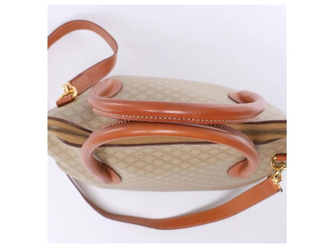 Céline Borsa a 2 vie in tela Macadam e pelle Celine, beige - vista 6