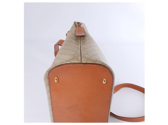 Céline Borsa a 2 vie in tela Macadam e pelle Celine, beige - vista 9