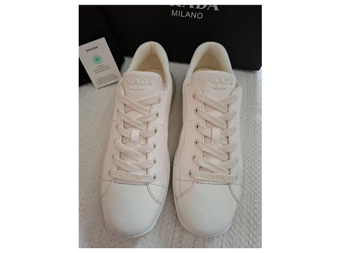 Prada Re-Edition Nappa Leder Sneaker Weiß - Ansicht 3