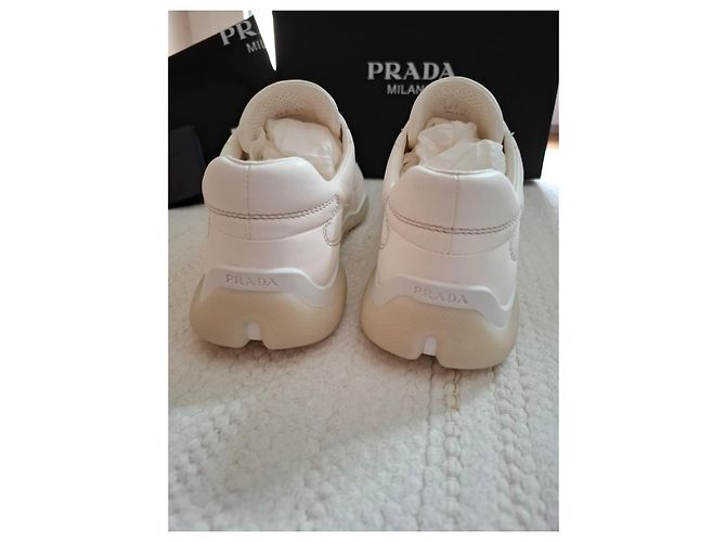 Prada Re-Edition Nappa Leder Sneaker Weiß - Ansicht 6