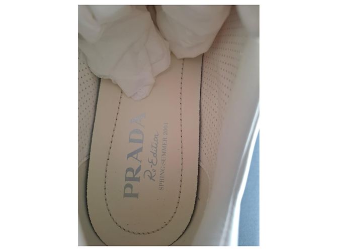 Prada Re-Edition Nappa Leder Sneaker Weiß - Ansicht 8