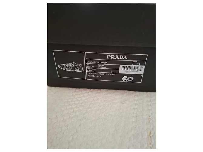 Prada Re-Edition Sneakers in pelle nera Nero - vista 12