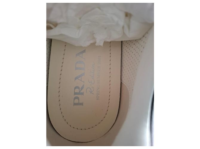 Prada Re-Edition Sneakers in pelle nera Nero - vista 8