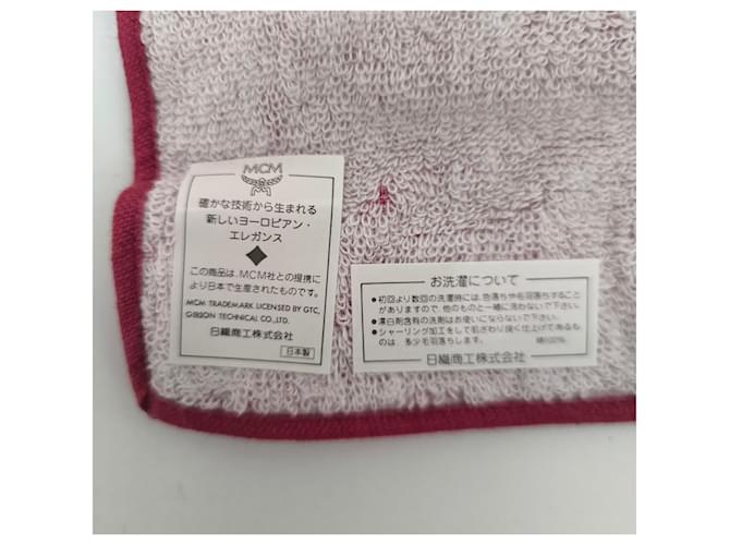 Toalla MCM Algodón Blanco Burdeos Roja Azul Gold hardware - vista 4