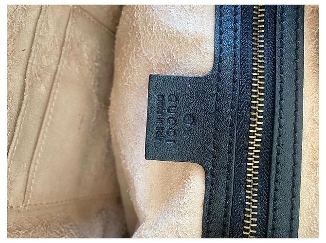 Gucci Marmont Borsa a Tracolla in Pelle Nera Nero - vista 16