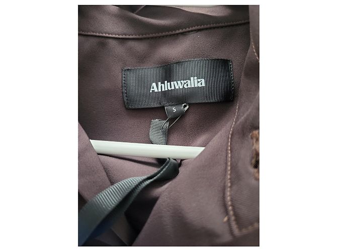 Autre Marque Camicia Ahluwalia marrone a maniche lunghe con inserti a quadri Multicolore - vista 4