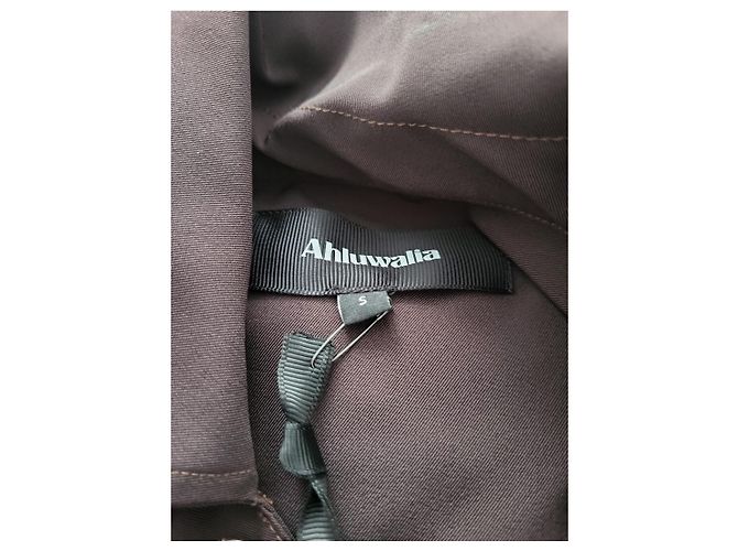 Autre Marque Camicia Ahluwalia marrone a maniche lunghe con inserti a quadri Multicolore - vista 5