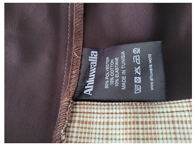 Autre Marque Camicia Ahluwalia marrone a maniche lunghe con inserti a quadri Multicolore - vista 6