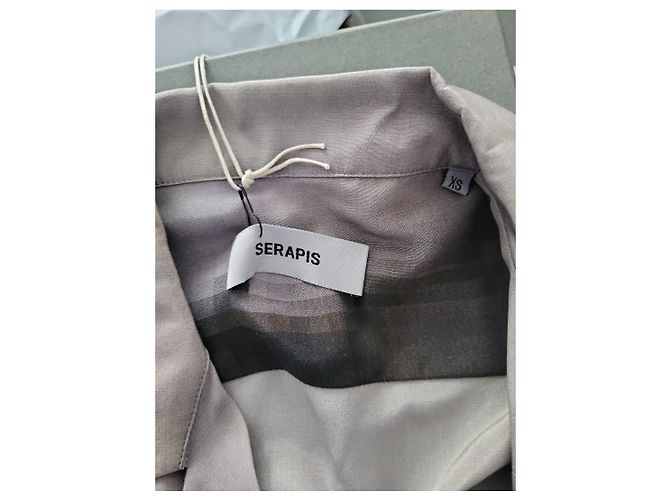 Autre Marque Camicia in seta Serapis stampa astratta Nero Grigio - vista 5