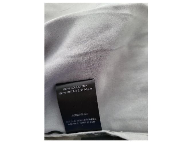Autre Marque Camicia in seta Serapis stampa astratta Nero Grigio - vista 7