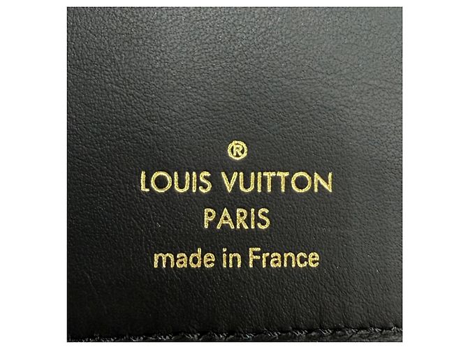 Coussin Louis Vuitton Bi-Fold Wallet aus schwarzem Lammleder - Ansicht 10