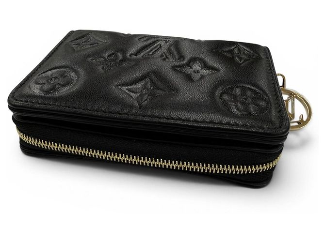 Coussin Louis Vuitton Bi-Fold Wallet aus schwarzem Lammleder - Ansicht 5