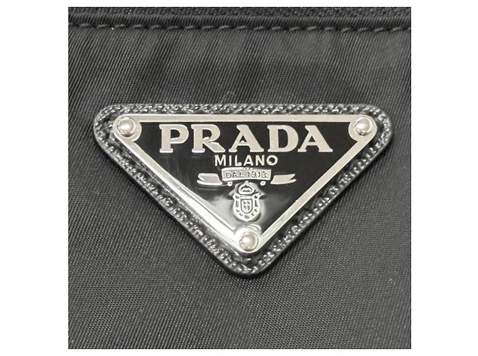 Saffiano Borsa a tracolla Prada 2VL033 con logo Triangle Nero - vista 10