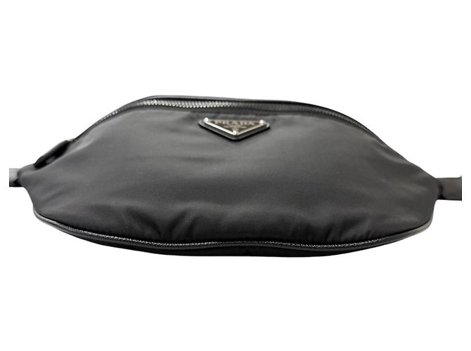 Saffiano Borsa a tracolla Prada 2VL033 con logo Triangle Nero - vista 5