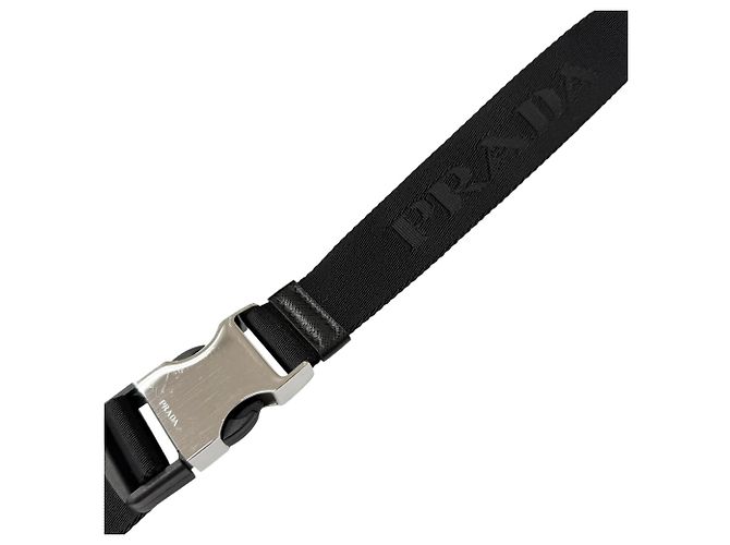 Saffiano Borsa a tracolla Prada 2VL033 con logo Triangle Nero - vista 8