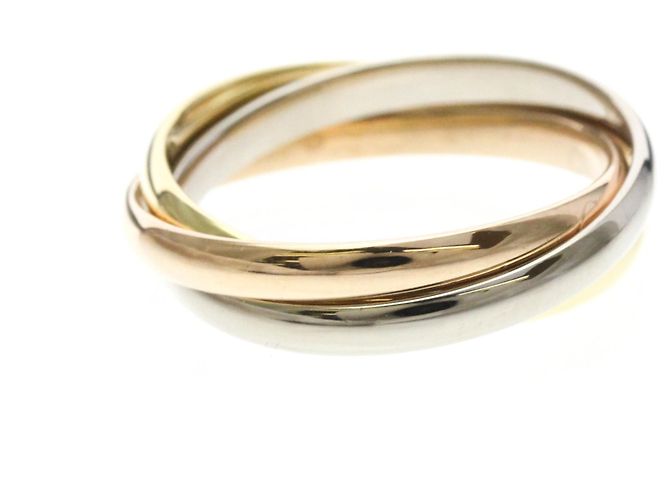 Anello Cartier Trinity in oro giallo rosa e bianco D'oro - vista 4