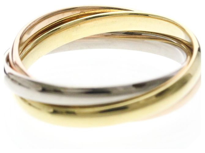 Anello Cartier Trinity in oro giallo rosa e bianco D'oro - vista 6