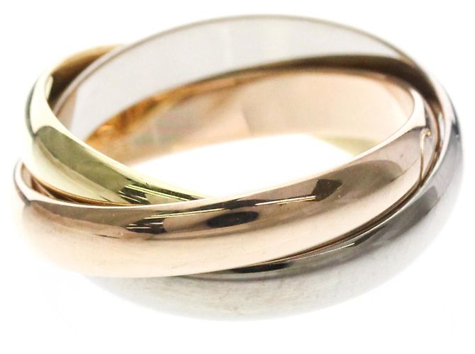 Anello Cartier Trinity in oro giallo rosa e bianco D'oro - vista 4