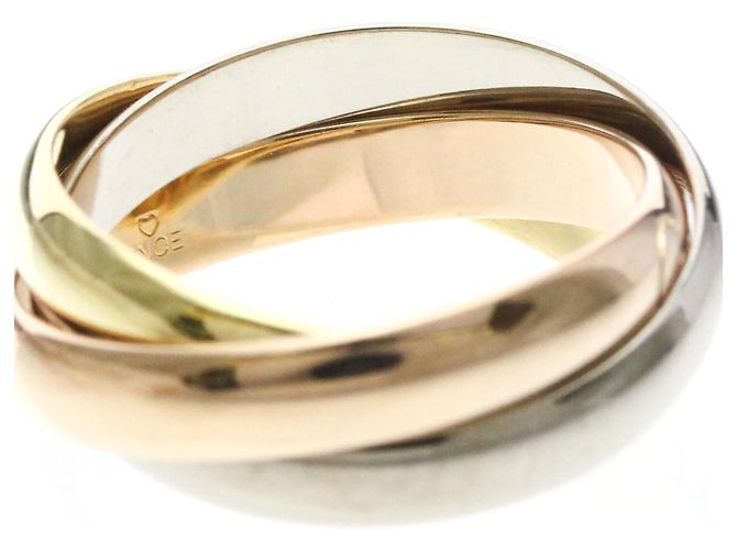Anello Cartier Trinity in oro giallo rosa e bianco D'oro - vista 5