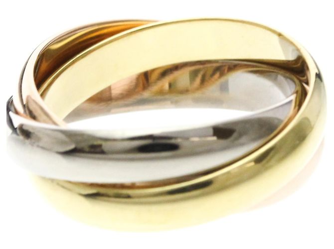 Anello Cartier Trinity in oro giallo rosa e bianco D'oro - vista 6