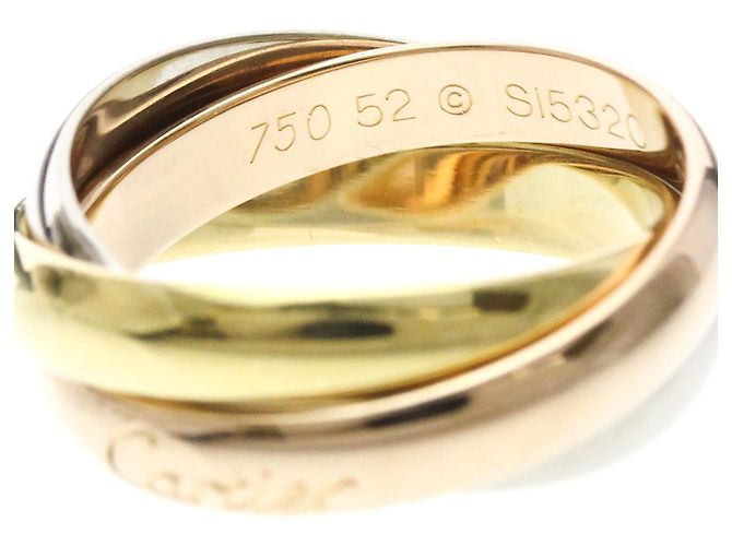 Anello Cartier Trinity in oro giallo rosa e bianco D'oro - vista 7