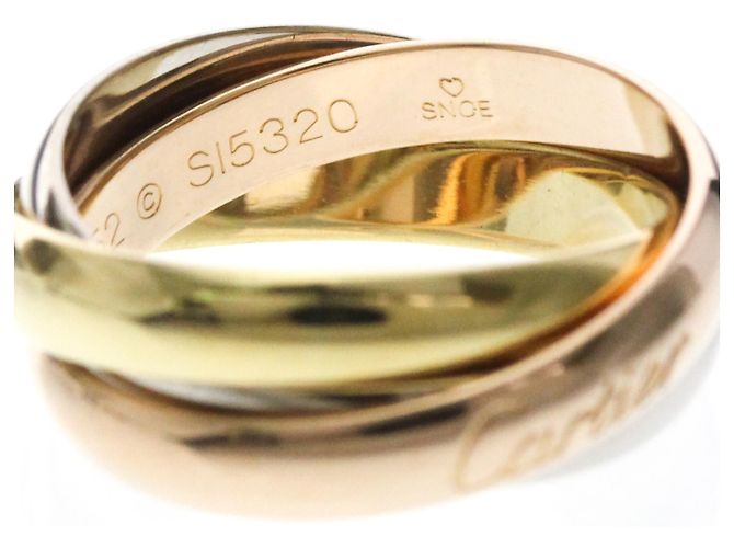 Anello Cartier Trinity in oro giallo rosa e bianco D'oro - vista 8