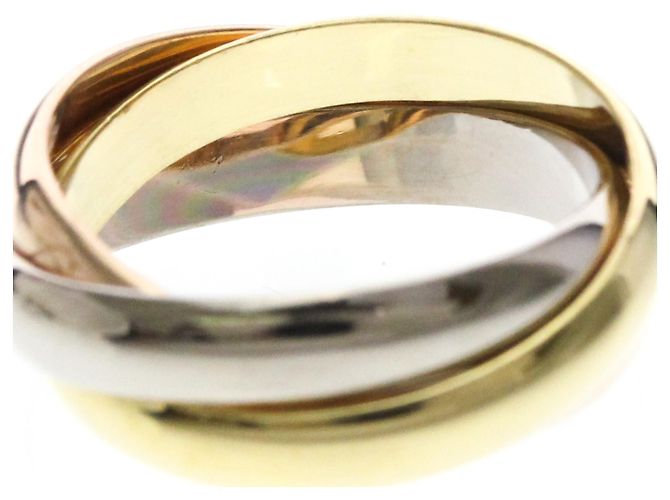 Anello Trinity Cartier in oro rosa giallo e bianco 18K D'oro - vista 6