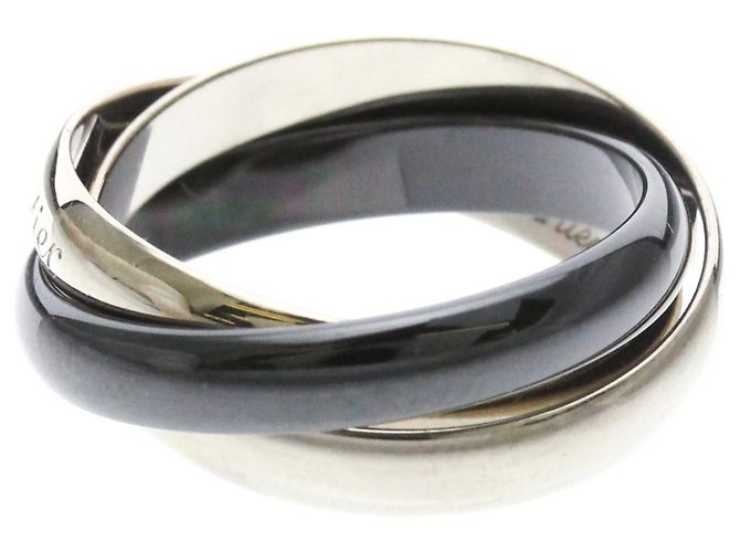 Anello Trinity di Cartier in oro bianco e ceramica Argento - vista 2