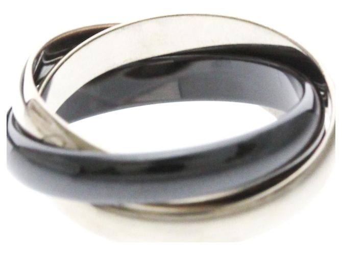 Anello Trinity di Cartier in oro bianco e ceramica Argento - vista 6