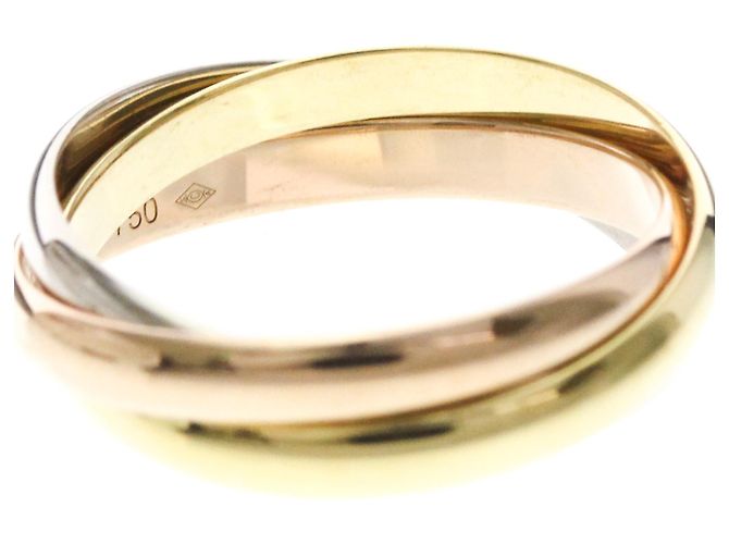 Anello Cartier Trinity in oro rosa bianco e giallo D'oro - vista 5