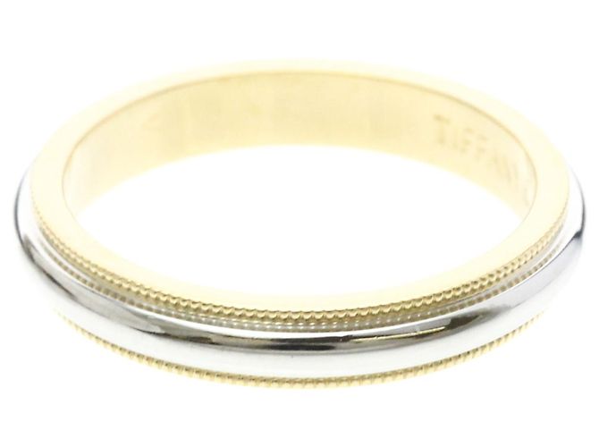 Tiffany & Co Tiffany Milgrain Band Ring Silber Golden - Ansicht 2