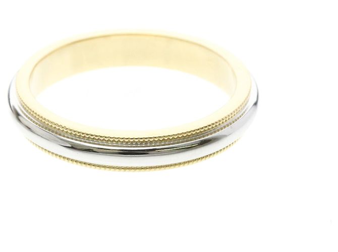Tiffany & Co Tiffany Milgrain Band Ring Silber Golden - Ansicht 3